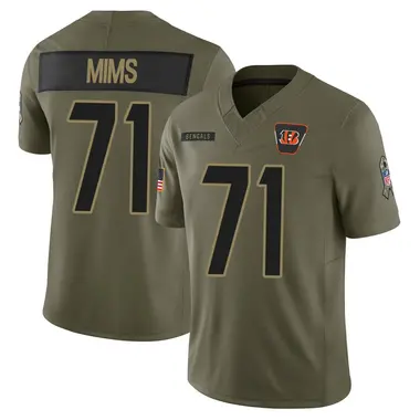 Amarius Mims Youth Limited Olive Cincinnati Bengals 2025 Salute to Service Jersey