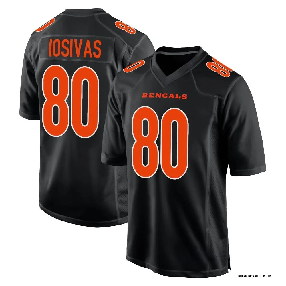 Andrei Iosivas Men's Game Black Cincinnati Bengals Fashion Jersey