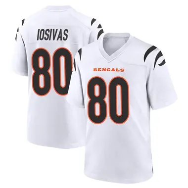 Andrei Iosivas Men's Game White Cincinnati Bengals Jersey