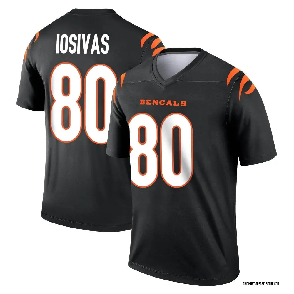 Andrei Iosivas Men's Legend Black Cincinnati Bengals Jersey