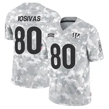 Andrei Iosivas Men's Limited Arctic Camo Cincinnati Bengals 2024 Salute to Service Jersey