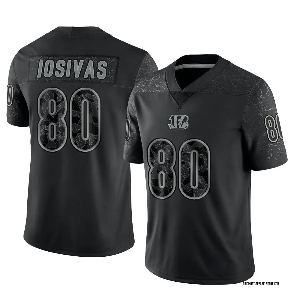 Andrei Iosivas Men's Limited Black Cincinnati Bengals Reflective Jersey