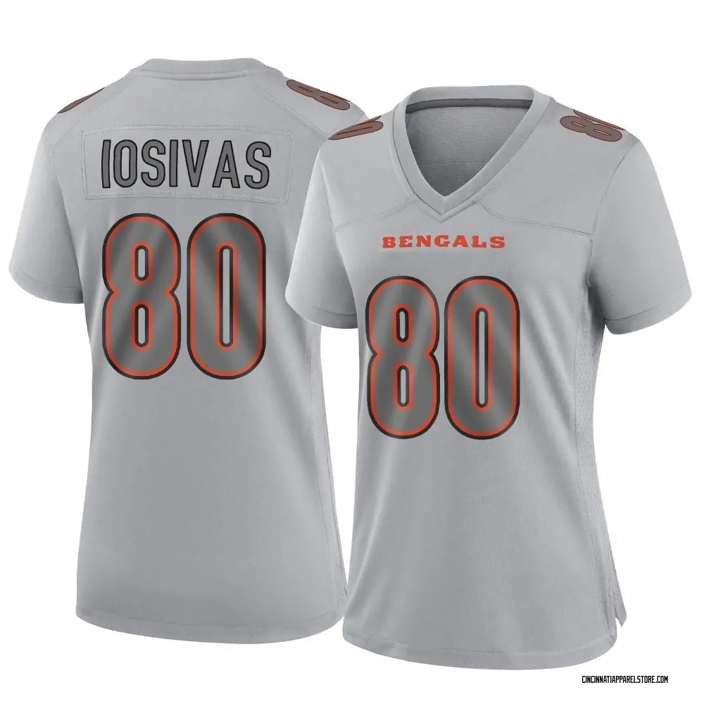 Andrei Iosivas Women's Game Gray Cincinnati Bengals Atmosphere Fashion Jersey