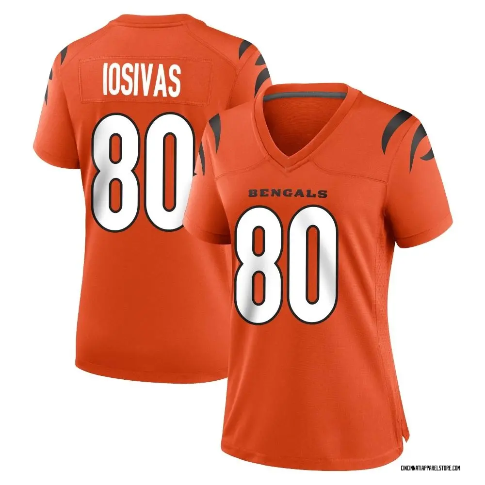 Andrei Iosivas Women's Game Orange Cincinnati Bengals Jersey