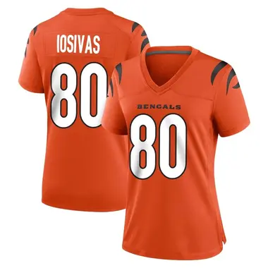 Andrei Iosivas Women's Game Orange Cincinnati Bengals Jersey