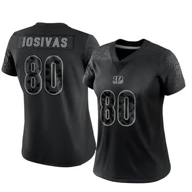 Andrei Iosivas Women's Limited Black Cincinnati Bengals Reflective Jersey
