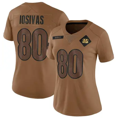 Andrei Iosivas Women's Limited Brown Cincinnati Bengals 2023 Salute To Service Jersey