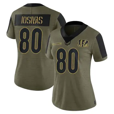 Andrei Iosivas Women's Limited Olive Cincinnati Bengals 2021 Salute To Service Jersey