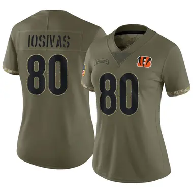 Andrei Iosivas Women's Limited Olive Cincinnati Bengals 2022 Salute To Service Jersey