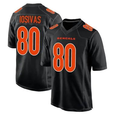 Andrei Iosivas Youth Game Black Cincinnati Bengals Fashion Jersey