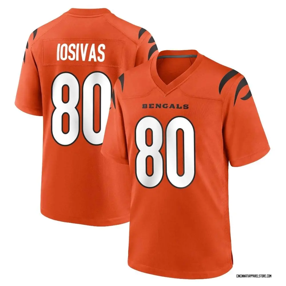 Andrei Iosivas Youth Game Orange Cincinnati Bengals Jersey