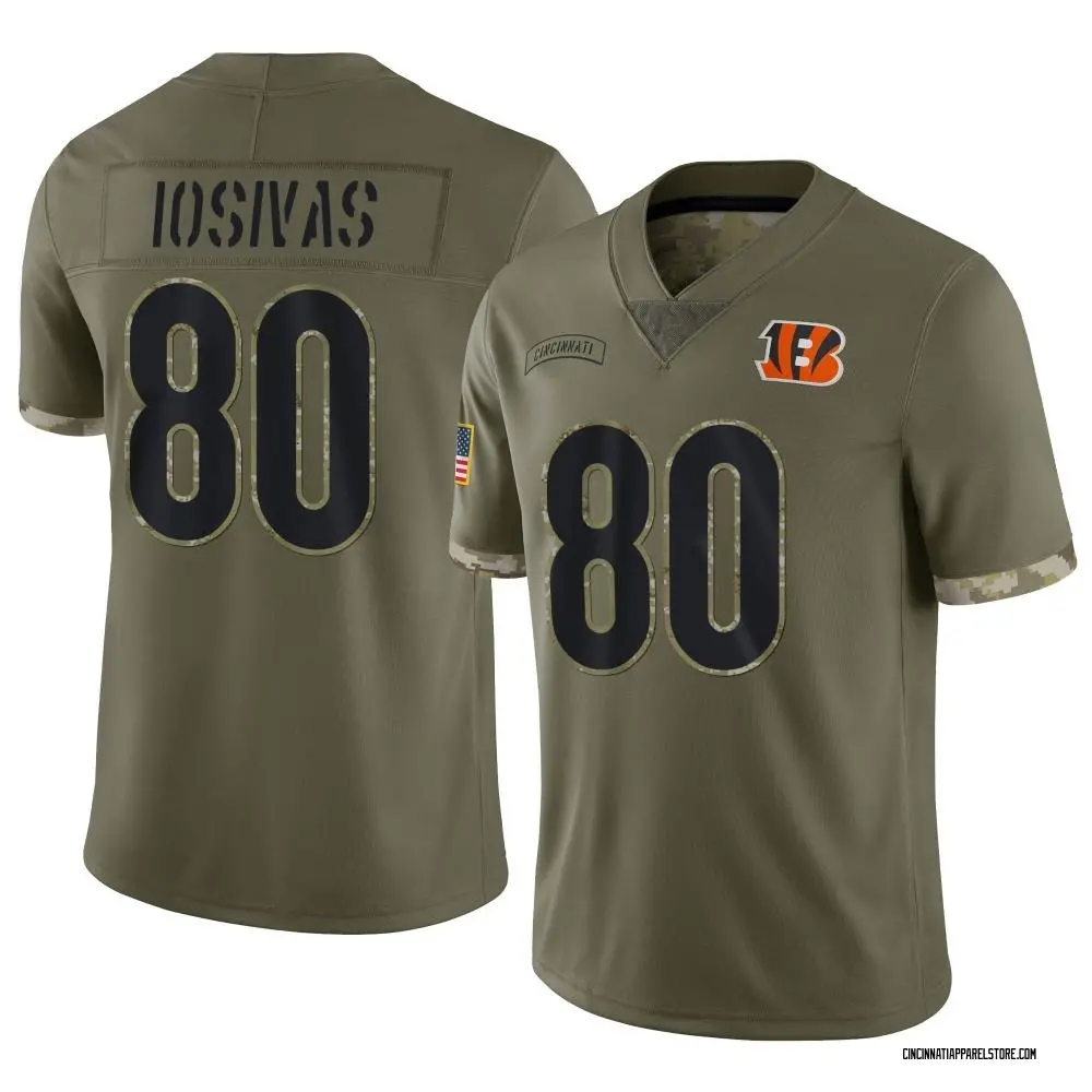 Andrei Iosivas Youth Limited Olive Cincinnati Bengals 2022 Salute To Service Jersey