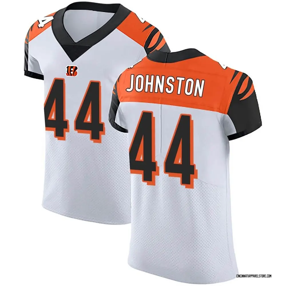 Clay Johnston Men's Elite White Cincinnati Bengals Vapor Untouchable Jersey