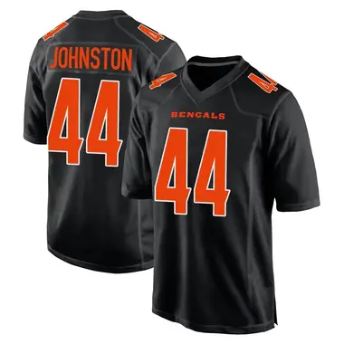 Clay Johnston Men's Game Black Cincinnati Bengals Fashion Jersey