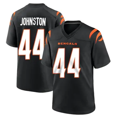 Clay Johnston Men's Game Black Cincinnati Bengals Team Color Jersey