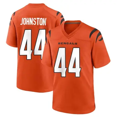 Clay Johnston Men's Game Orange Cincinnati Bengals Jersey