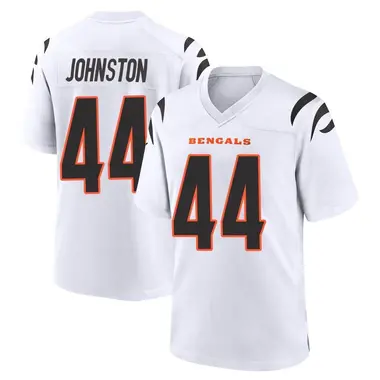 Clay Johnston Men's Game White Cincinnati Bengals Jersey