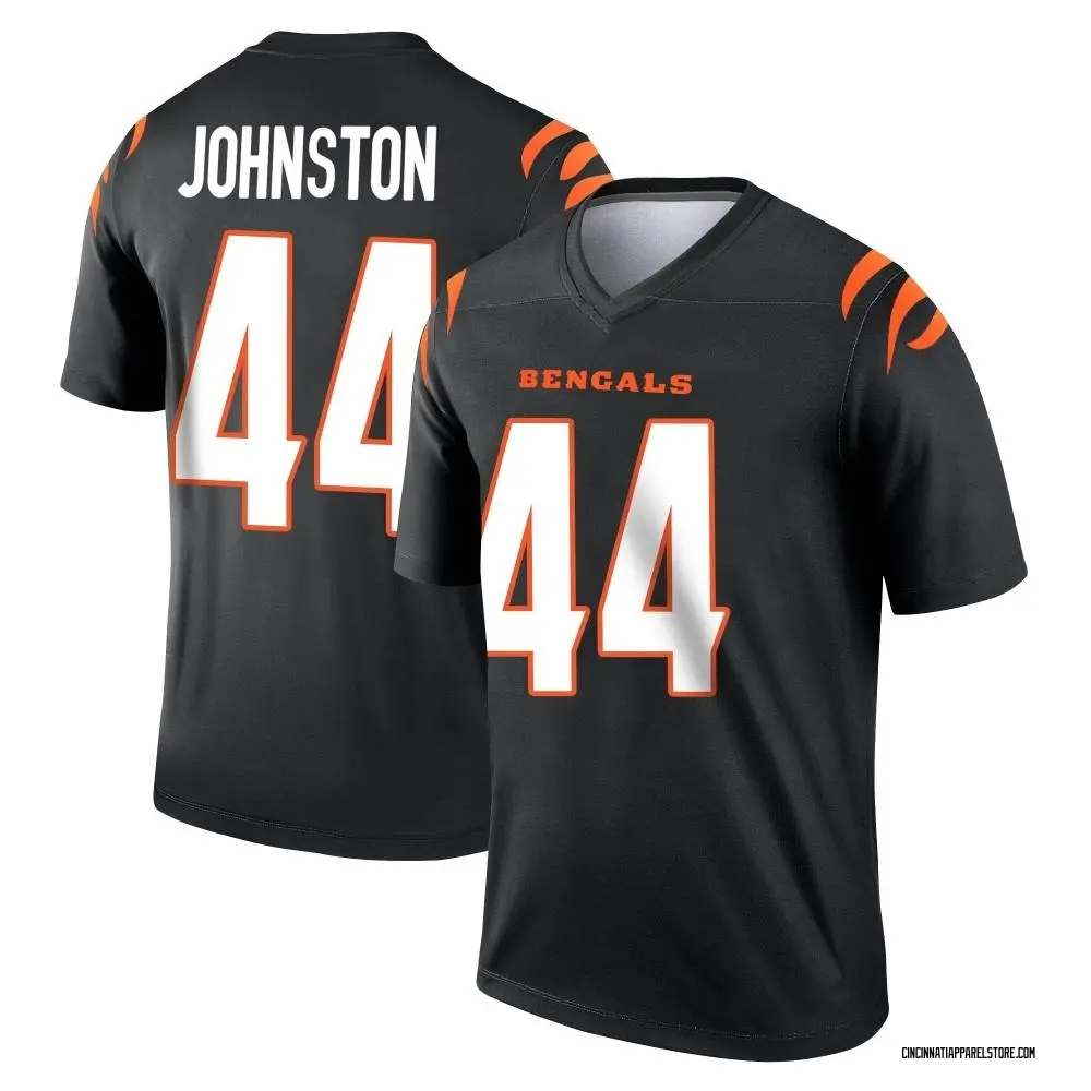 Clay Johnston Men's Legend Black Cincinnati Bengals Jersey