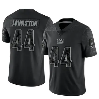 Clay Johnston Men's Limited Black Cincinnati Bengals Reflective Jersey
