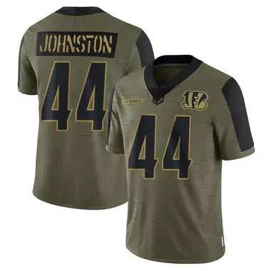 Clay Johnston Men's Limited Olive Cincinnati Bengals 2021 Salute To Service Jersey