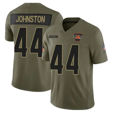Clay Johnston Men's Limited Olive Cincinnati Bengals 2025 Salute to Service Jersey