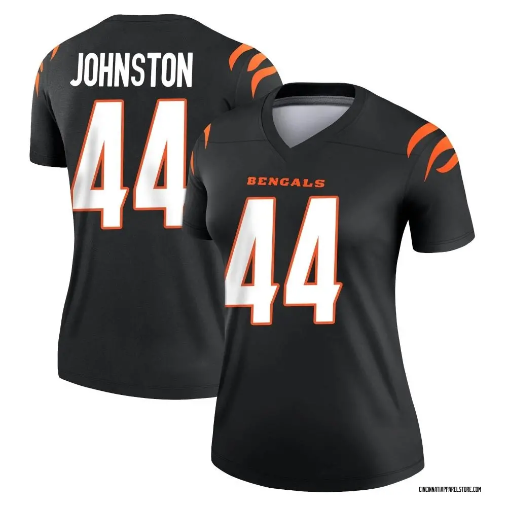 Clay Johnston Women's Legend Black Cincinnati Bengals Jersey