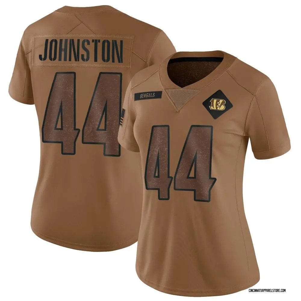 Clay Johnston Women's Limited Brown Cincinnati Bengals 2023 Salute To Service Jersey