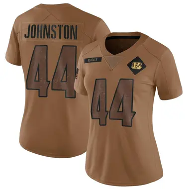 Clay Johnston Women's Limited Brown Cincinnati Bengals 2023 Salute To Service Jersey