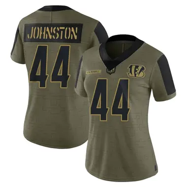 Clay Johnston Women's Limited Olive Cincinnati Bengals 2021 Salute To Service Jersey