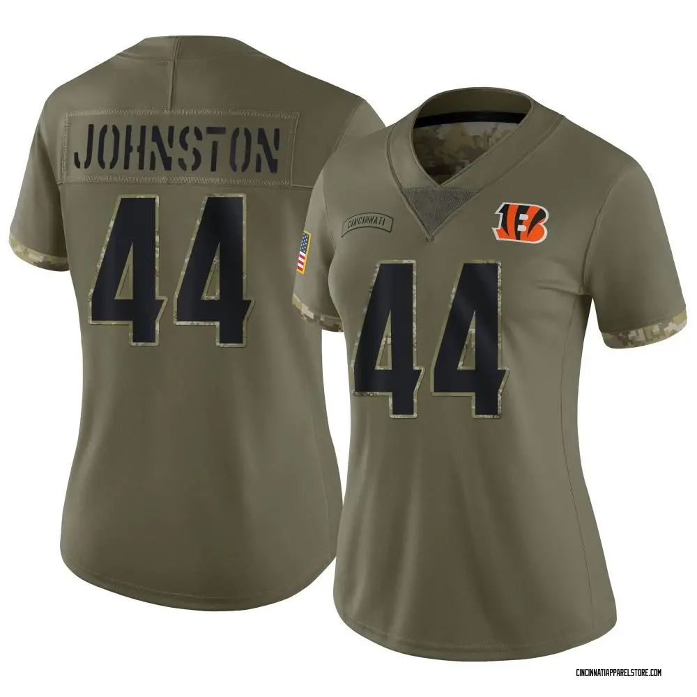 Clay Johnston Women's Limited Olive Cincinnati Bengals 2022 Salute To Service Jersey