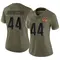 Clay Johnston Women's Limited Olive Cincinnati Bengals 2022 Salute To Service Jersey