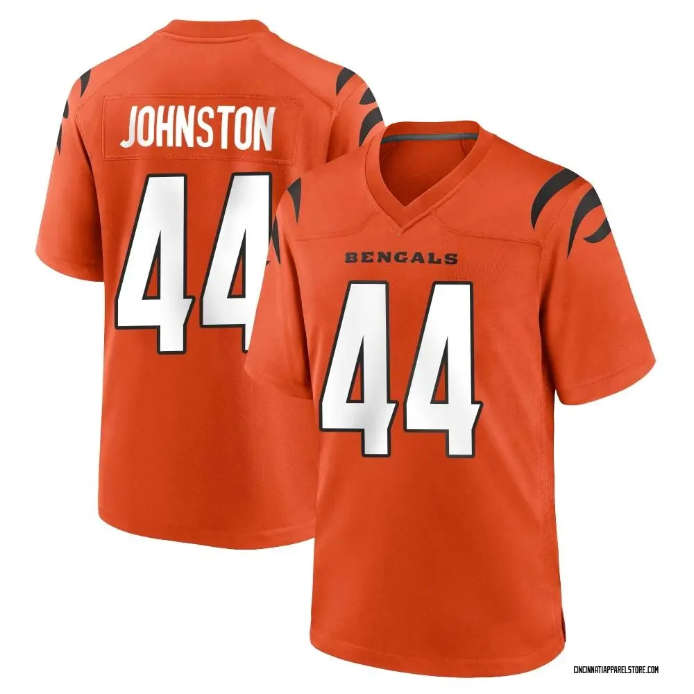 Clay Johnston Youth Game Orange Cincinnati Bengals Jersey