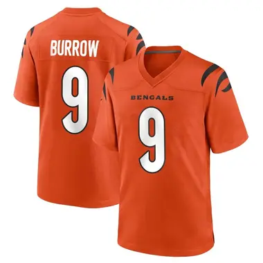 Joe Burrow Youth Game Orange Cincinnati Bengals Jersey